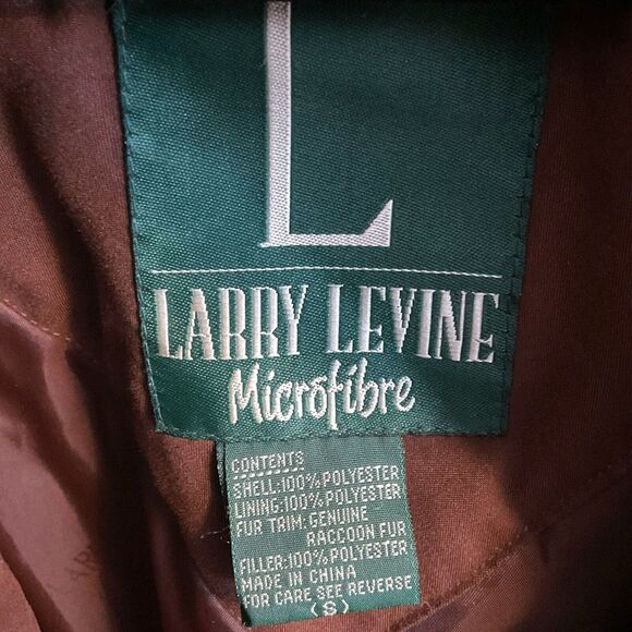 Larry Levine Women's Sz S Removable Raccoon Fur Hood Winter Parka Anorak - Picture 3 of 14